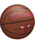 Мяч баскетбольный "WILSON NBA Chicago Bulls", р.7, синтетическая кожа (композит), коричневый Коричневый-фото 2 additional image