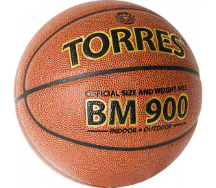 Мяч баскетбольный "TORRES BM900", р.5, ПУ-композит, нейлоновый корд, бутиловая камера, тёмно-оранжево-чёрный Мяч баскетбольный "TORRES BM900", р.5, ПУ-композит, нейлоновый корд, бутиловая камера, тёмно-оранжево-чёрный