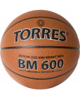 Мяч баскетбольный "TORRES BM600", р.6, ПУ, нейлоновый корд, бутиловая камера, тёмно-коричневый-черный Коричневый-фото 2 additional image