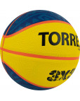 Мяч баскетбольный "TORRES 3х3 Outdoor", р. 6, 8 панелей, резина, бутиловая камера, нейлоновый корд, жёлто-синий Жёлтый-фото 5 additional image