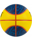 Мяч баскетбольный "TORRES 3х3 Outdoor", р. 6, 8 панелей, ПУ, бутиловая камера, нейловый корд, жёлто-синий Жёлтый-фото 3 additional image