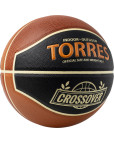 Мяч баскетбольный "TORRES Crossover" р.7,чёрно-оранжево-бежевый Чёрный-фото 2 additional image