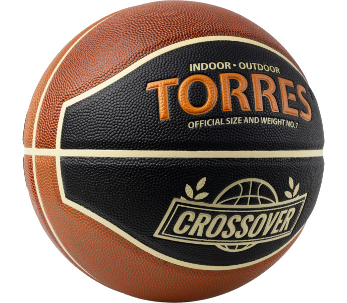 Мяч баскетбольный "TORRES Crossover" р.7,чёрно-оранжево-бежевый-фото 2 hover image