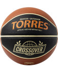 Мяч баскетбольный "TORRES Crossover" р.7,чёрно-оранжево-бежевый Чёрный-фото 4 additional image
