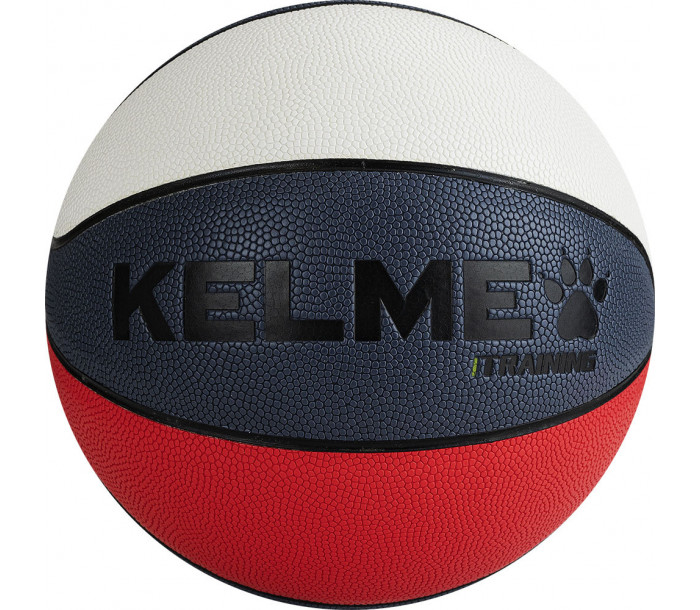 Мяч баскетбольный "KELME" Training, р.5, 8 пан., ПУ, нейл.корд, бут.кам., бело-т.сине-красный
