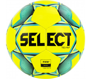 Мяч футбольный "SELECT Team Basic", р.5, FIFA Basic, жёлто-бирюзовый