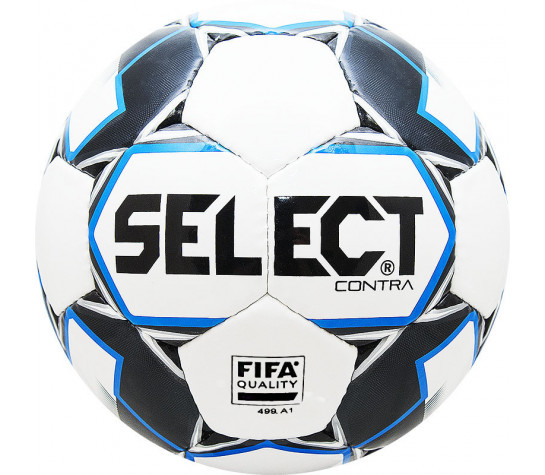 Мяч футбольный "SELECT Contra FIFA", р.5, бело-черно-синий image
