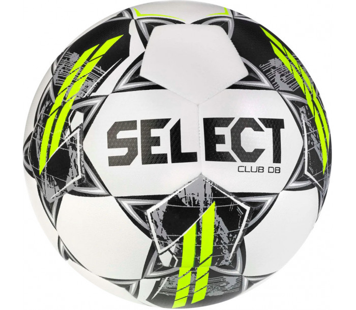 Мяч футбольный "SELECT Club DB", р.4, 32п, ТПУ, термо+машинная сшивка, резиновая камера, бело-чёрно-зелёный