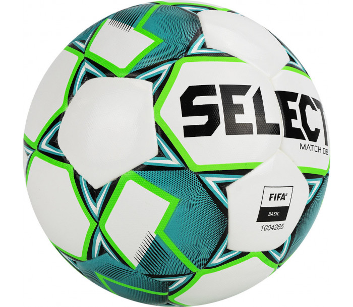 Мяч футбольный "SELECT Match DВ Basic" ,р.5, бело-зелёно-чёрный-фото 2 hover image
