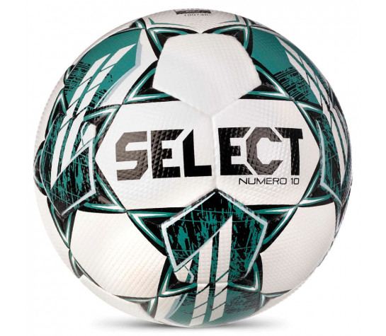 Мяч футбольный "SELECT FB NUMERO 10 V23" р.5, FIFA Basic, 32п, ПУ, ручная сшивка, бело-бирюзовый Белый image