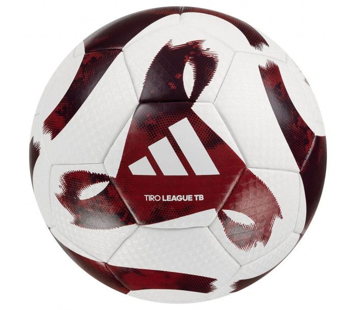 Мяч футбольный "ADIDAS Tiro League TB HZ1294", р.5, FIFA Basic, 32 панели, ПУ, термосшивка, бело-бордовый