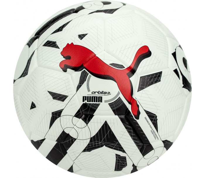 Мяч футбольный "PUMA" Orbita 3 TB, р.5, FIFA Quality, 32 панели, ТПУ, термосшивка, бело-чёрный-фото 2 hover image