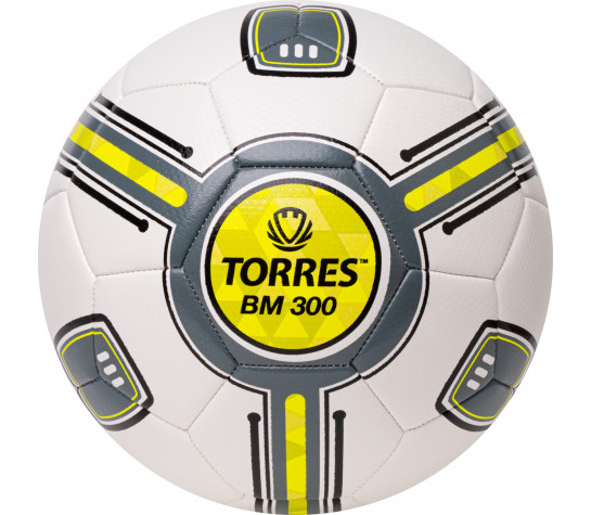Мяч футбольный "TORRES BM 300", р.4, 2 подкладочных слоя, машинная сшивка Белый image