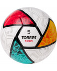 Мяч футбольный "TORRES T-Pro", р.5, PU-Microfibra, 4 подкладочных слоя, термосшивка, белый-мультиколор Белый-фото 4 additional image
