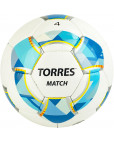 Мяч футбольный "TORRES Match" р.4, бело-серебристо-голубой-фото 3 additional image