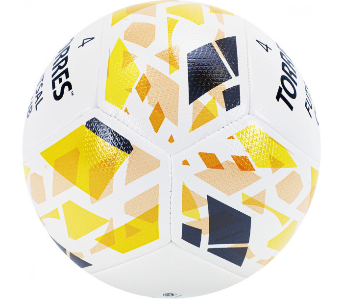 Мяч футзальный "TORRES Futsal Club"р.4, бело-золотисто-чёрный-фото 2 hover image