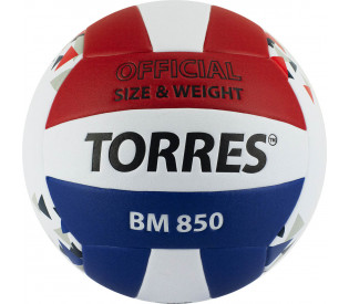 Мяч волейбольный "TORRES BM850" р.5, бело-сине-красный