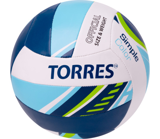 Мяч волейбольный. "TORRES Simple Color" р.5 Белый image