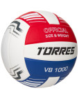 Мяч волейбольный "TORRES VB 1000" р.5, бело-сине-красный Белый-фото 2 additional image