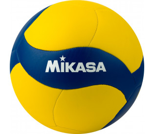 Мяч волейбольный MIKASA V355W, р.5, 18 панелей, синтетическая кожа (ПВХ), машинная сшивка, жёлто-синий