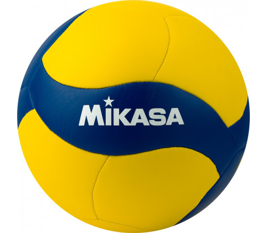Мяч волейбольный MIKASA V355W, р.5, 18 панелей, синтетическая кожа (ПВХ), машинная сшивка, жёлто-синий Жёлтый image