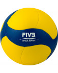 Мяч волейбольный MIKASA V355W, р.5, 18 панелей, синтетическая кожа (ПВХ), машинная сшивка, жёлто-синий Жёлтый-фото 2 additional image