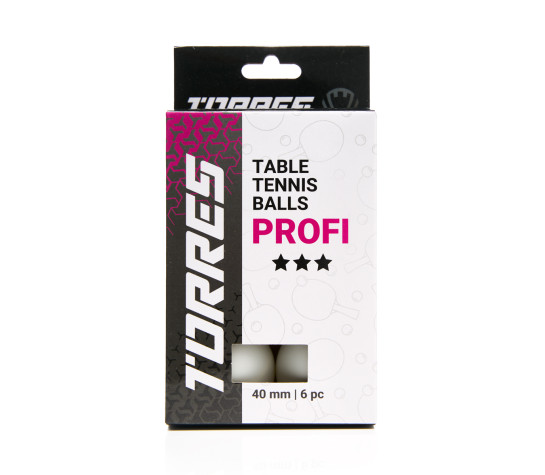 Мяч для наст. тенниса TORRES Profi 3* Белый image