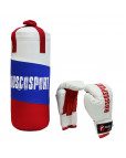 Набор боксёрский для начинающих "RUSCO SPORT"  ТРИКОЛОР красный 4oz-фото 9 additional image