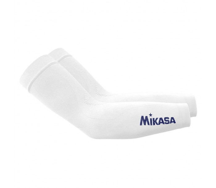 Нарукавники волейбольные компрессионные "MIKASA", MT430, Extra, белый